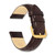 Image of 12mm 6.75" Brown Smooth Leather Gold-tone Buckle Watch Band