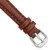 Image of 12mm 6.75" Havana Lizard Style Grain Leather Silver-tone Buckle Watch Band