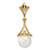 Image of 14K Gold Diamond 8-9mm Round Freshwater Cultured Pearl/Created Sapphire Slide Pendant