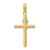 Image of 14K Gold w/White Rhodium Polished & Textured INRI Crucifix Cross Pendant K9965