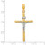Image of 14K Gold w/White Rhodium Polished & Textured INRI Crucifix Cross Pendant K9967