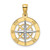 Image of 14k Gold with Rhodium Nautical Compass White Needle Pendant K9019