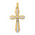 Image of 14k Gold with Rhodium Textured and Polished Passion Cross Pendant
