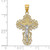 Image of 14k Gold with Rhodium-Plating & Lace Trim Crucifix Pendant