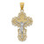 Image of 14k Gold with Rhodium-Plating & Lace Trim Crucifix Pendant