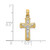 Image of 14k Gold with Rhodium-Plating & Polished Block Crucifix INRI Pendant