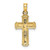 Image of 14k Gold with Rhodium-Plating & Polished Block Crucifix INRI Pendant