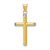 Image of 14k Gold with Rhodium-Plating 3-D Hollow Cross Pendant K3616