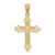 Image of 14k Gold with Rhodium-Plating Budded Cross Pendant