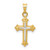 Image of 14k Gold with Rhodium-Plating Hollow Cross Pendant