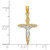 Image of 14k Gold with Rhodium-Plating INRI Crucifix Pendant