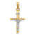 Image of 14k Gold with Rhodium-Plating INRI Hollow Crucifix Pendant