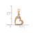 Image of 14K Rose Gold .01ctw. Diamond Heart Pendant