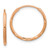 Image of 15.5mm 14k Rose Gold 1.25mm Shiny-Cut Endless Hoop Earrings XY1257