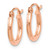 Image of 13mm 14k Rose Gold 2mm Polished Hoop Earrings LE884