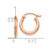 Image of 13mm 14k Rose Gold 2mm Polished Hoop Earrings LE884