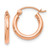 Image of 13mm 14k Rose Gold 2mm Polished Hoop Earrings LE884