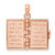 Image of 14k Rose Gold 3-D Holy Bible w/ Lords Prayer Moveable Pendant