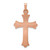 Image of 14K Rose Gold Brushed & Polished Budded Cross Pendant