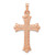 Image of 14K Rose Gold Brushed & Polished Budded Cross Pendant