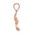 Image of 14K Rose Gold Brushed Shiny-Cut Plumeria Flower Pendant