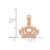 Image of 14K Rose Gold Crown Pendant