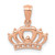Image of 14K Rose Gold Crown Pendant