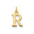 Image of 14K Rose Gold Cutout Letter R Initial Charm