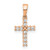 Image of 14K Rose Gold Diamond Latin Cross Pendant Image of 14K Rose Gold Diamond Latin Cross Pendant