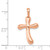 Image of 14K Rose Gold Freeform Cross Pendant