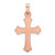 Image of 14K Rose Gold Heart Hollow Cross Pendant