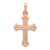 Image of 14K Rose Gold Heart Hollow Cross Pendant