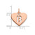 Image of 14K Rose Gold Initial Letter B Heart Initial Charm