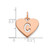 Image of 14K Rose Gold Initial Letter C Heart Initial Charm