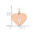 Image of 14K Rose Gold Initial Letter V Heart Initial Charm