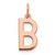 Image of 14K Rose Gold Letter B Initial Charm XNA1336R/B