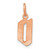 Image of 14K Rose Gold Letter D Initial Charm XNA1335R/D