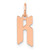 Image of 14K Rose Gold Letter K Initial Charm XNA1335R/K