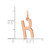 Image of 14K Rose Gold Letter K Initial Charm XNA1336R/K
