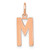 Image of 14K Rose Gold Letter M Initial Charm XNA1336R/M