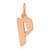 Image of 14K Rose Gold Letter P Initial Charm XNA1335R/P