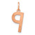 Image of 14K Rose Gold Letter P Initial Charm XNA1336R/P