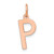 Image of 14K Rose Gold Letter P Initial Charm XNA1336R/P
