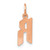 Image of 14K Rose Gold Letter R Initial Charm XNA1335R/R