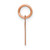 Image of 14K Rose Gold Letter T Initial Charm XNA1337R/T