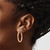 Image of 25mm 14k Rose Gold Lightweight Square Tube Hoop Earrings TF736
