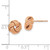 Image of 8mm 14k Rose Gold Love Knot Polished Shiny-Cut Stud Post Earrings