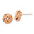Image of 8mm 14k Rose Gold Love Knot Polished Shiny-Cut Stud Post Earrings