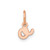 Image of 14K Rose Gold Lower case Letter O Initial Charm XNA1307R/O