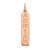 14K Rose Gold Personalized Vertical Bar Charm